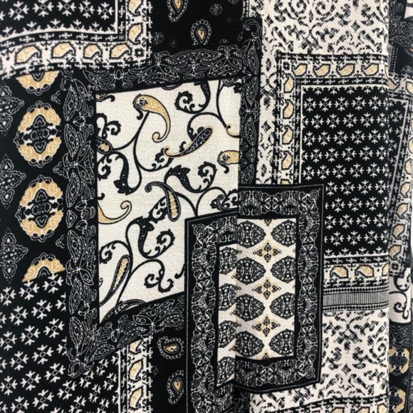 Mock Neck Paisley Shift Dress Tunic Top 4 - Picture 10 of 12